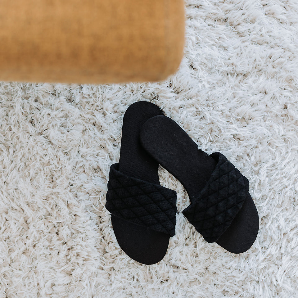 See You at Six - Quilted Piqué Knit - Black