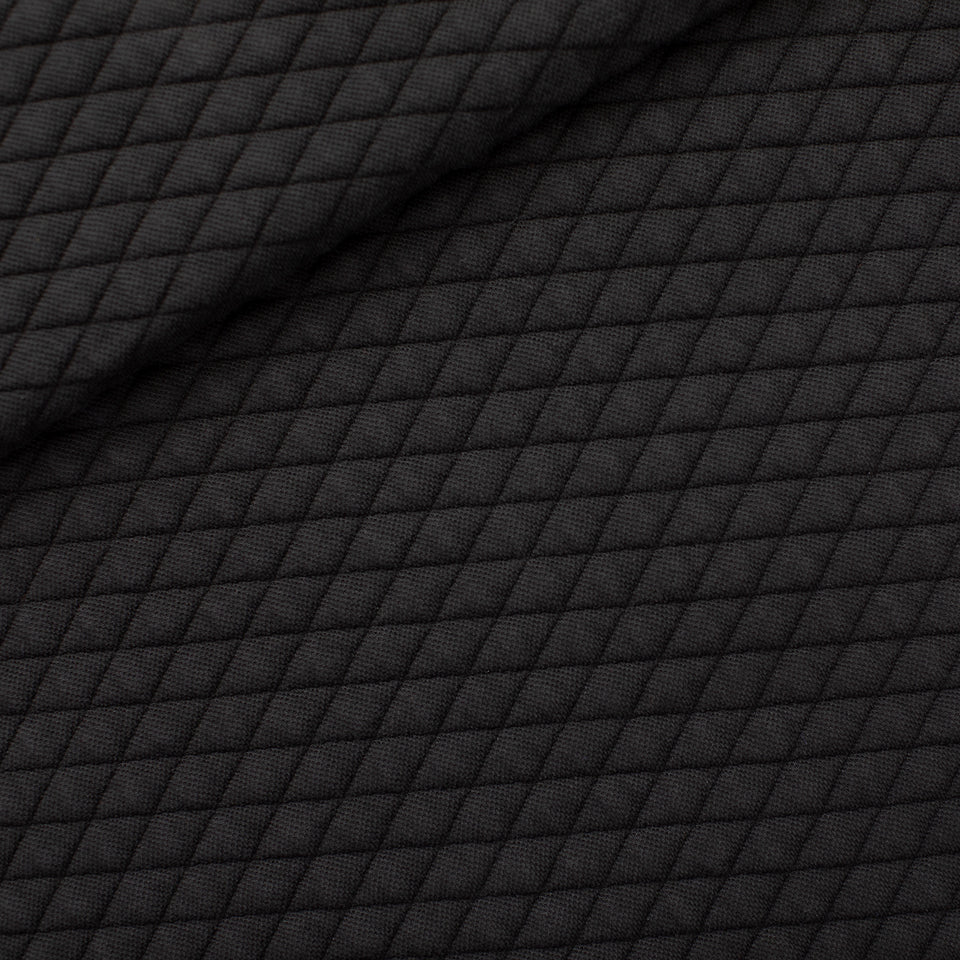 See You at Six - Quilted Piqué Knit - Black