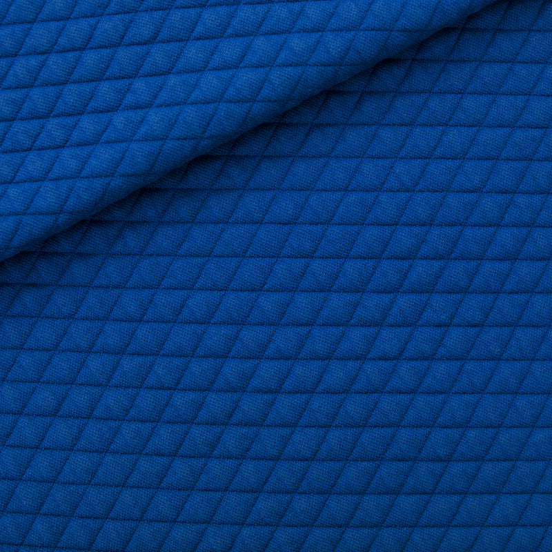 See You at Six - Quilted Piqué Knit - Surf The Web Blue