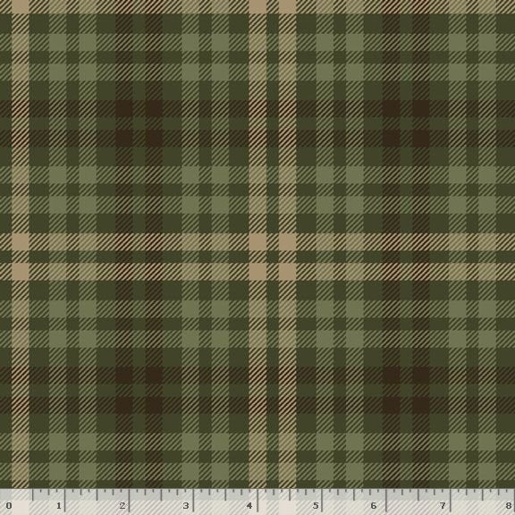 Marcus Fabrics - Cotton Flannel - Primo Plaid - Spice Mix - Green