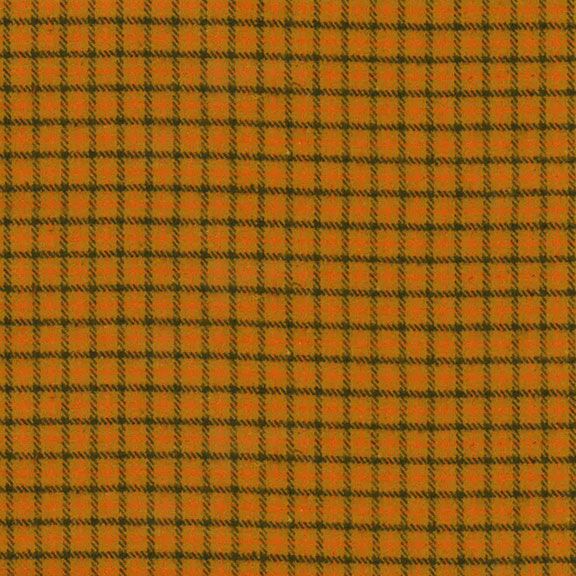 Marcus Fabrics - Flannel - Primo Plaid - Orange and Black Grid