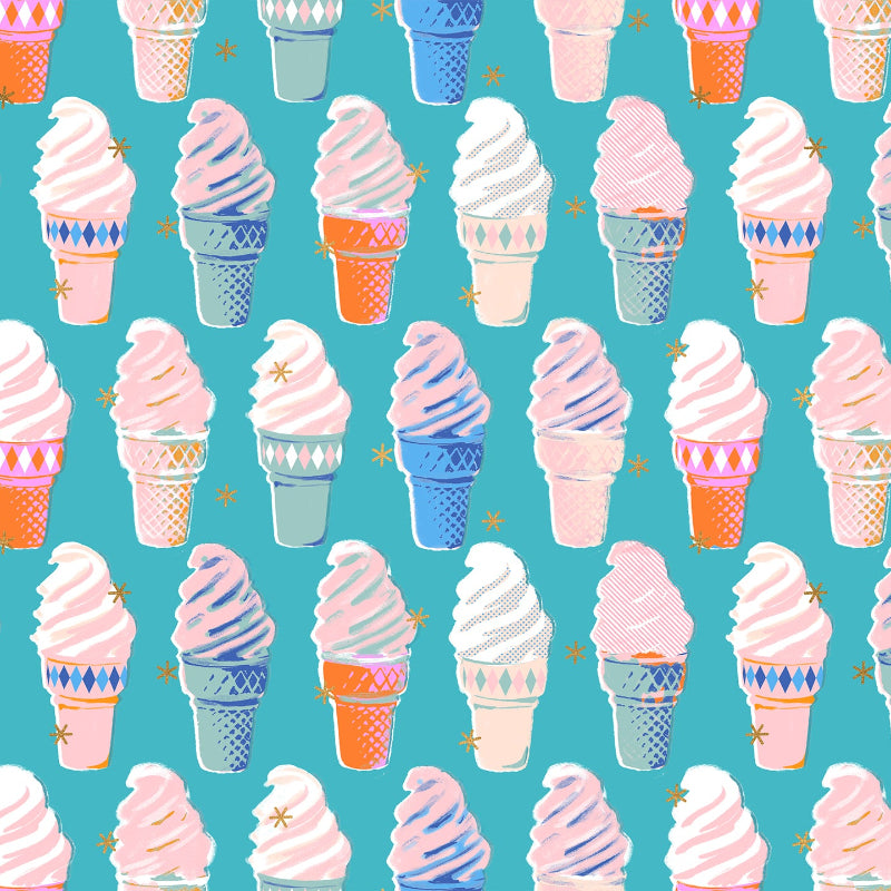 Ruby Star Society fabric, ice cream cones 