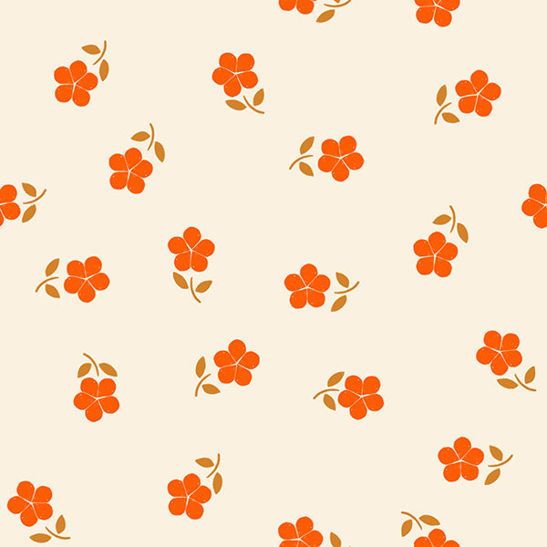 Ruby Star Society - Sugar Maple -Scattered Floral - Goldfish