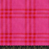 Ruby Star Society - Warp Weft Mystic Fable - Horizon Plaid - Pink