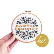 Junebug & Darlin - 5" Cross Stitch Kit - Feminist and Proud - Various Designs
