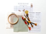 Junebug & Darlin - 4" Cross Stitch Kit - Retro Blooms