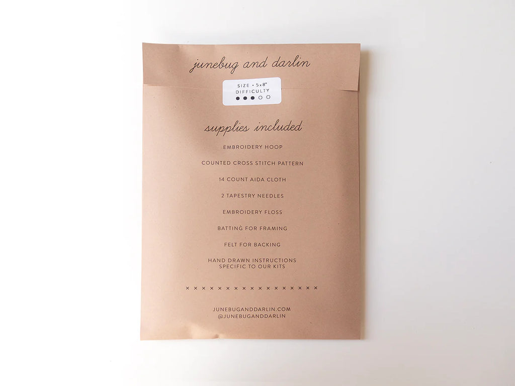 Junebug & Darlin - 5"x8" Oval Cross Stitch Kit - Rosy Chaos