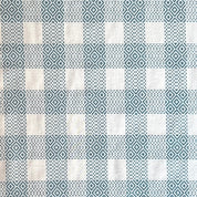 Sevenberry - Cotton Sheeting - Sashiko-Stitched Plaid - White & Navy Persimmon