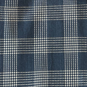Sevenberry - Cotton Sheeting - Sashiko-Stitched Plaid - Navy & White Plus Sign