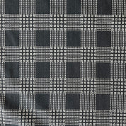 Sevenberry - Cotton Sheeting - Sashiko-Stitched Plaid - Black & White Open Squares