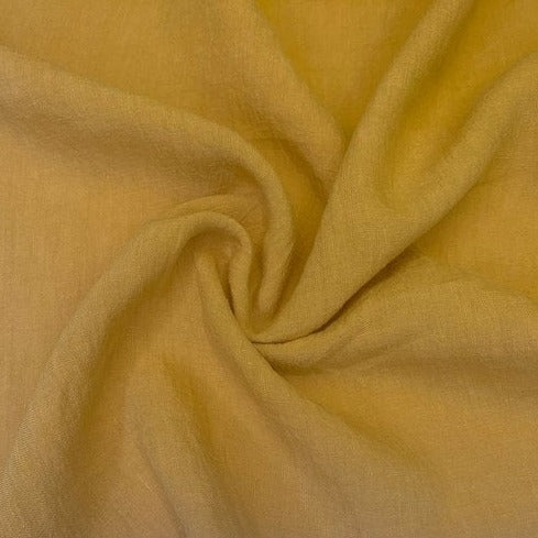 Sahara - Antique Wash Finish Linen - Dark Mustard