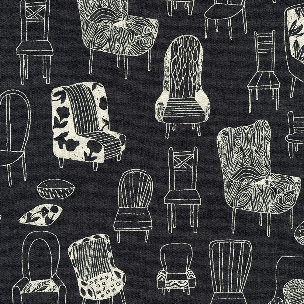 Sevenberry - Cotton Flax Prints - Chairs - Black