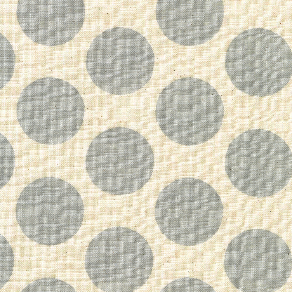 Sevenberry - Cotton Slub Prints - Silver & Natural Polka Dot