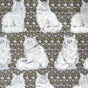 Vancet - Cotton Sheeting - Regal Cats on Floral