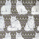 Vancet - Cotton Sheeting - Regal Cats on Floral