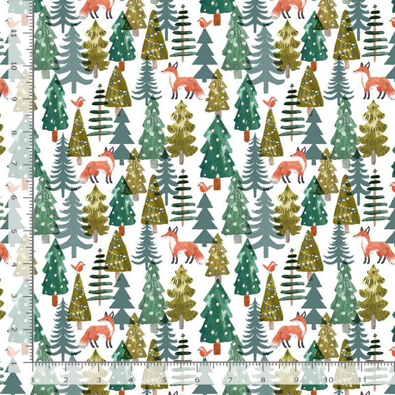 Dear Stella - Baby, It's Cold Outside - Fox Forest - White