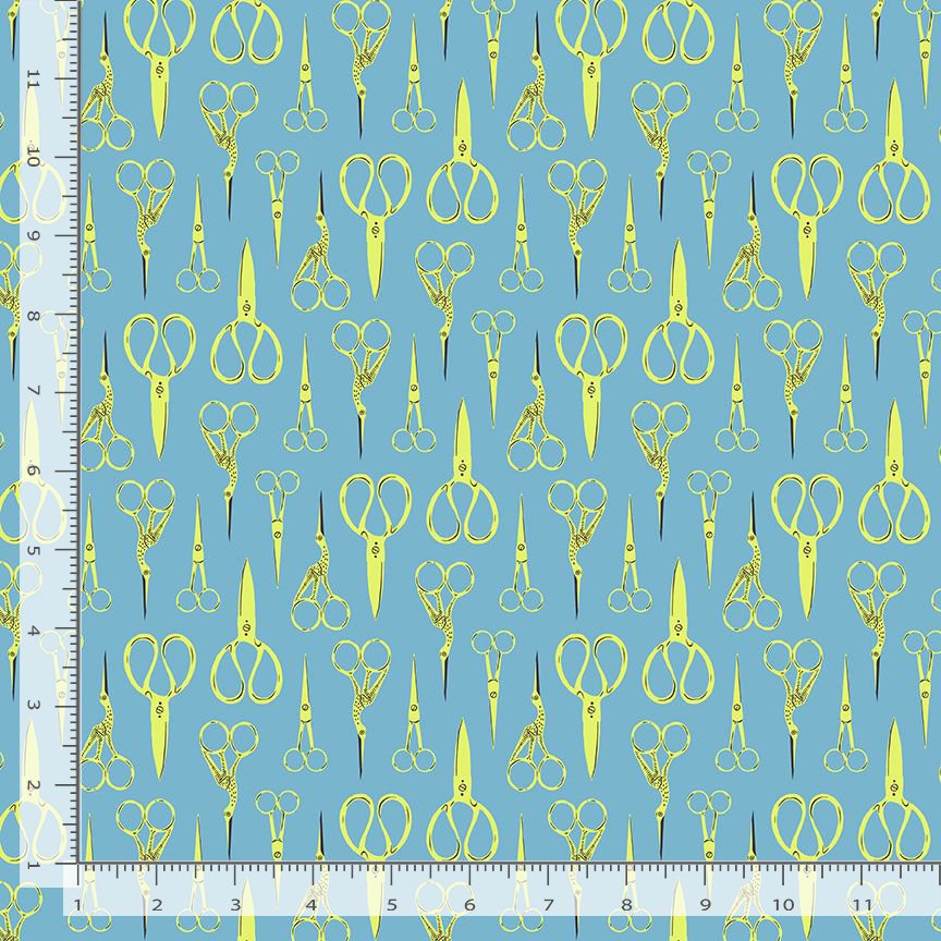Dear Stella - Stitch & Glow - Crane Scissors - Cyan