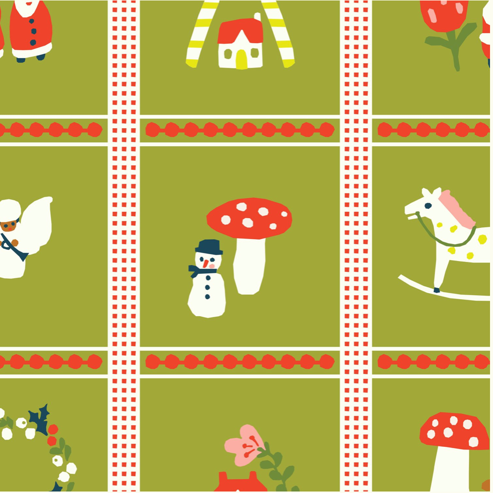 Little House Cottons - Christmas Trinkets - Moss