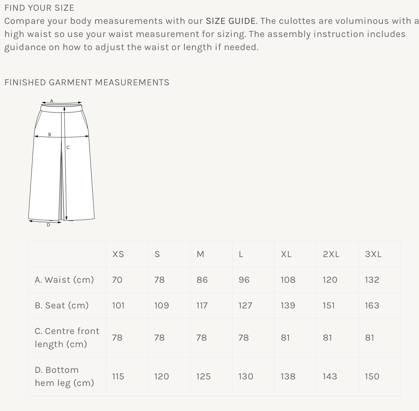 The Assembly Line - Culottes