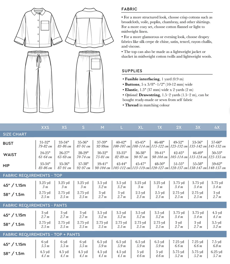 Closet Core - Fran Pajamas - Size XXS- 4X