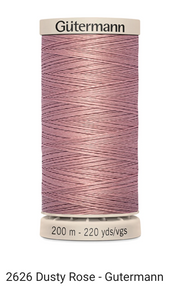 Gütermann Thread - Hand Quilting Cotton - 40 wt - 220 yards - Various