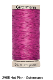 Gütermann Thread - Hand Quilting Cotton - 40 wt - 220 yards - Various