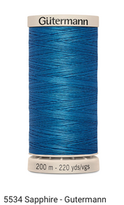Gütermann Thread - Hand Quilting Cotton - 40 wt - 220 yards - Various
