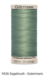 Gütermann Thread - Hand Quilting Cotton - 40 wt - 220 yards - Various