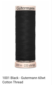 Gütermann Thread - Natural Cotton - 60 weight - 200 meter / 220 yards