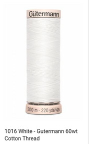 Gütermann Thread - Natural Cotton - 60 weight - 200 meter / 220 yards