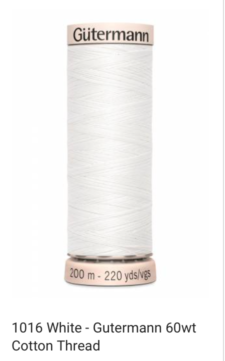 Gütermann Thread - Natural Cotton - 60 weight - 100 meter / 110 yards