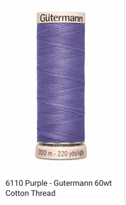 Gütermann Thread - Natural Cotton - 60 weight - 200 meter / 220 yards