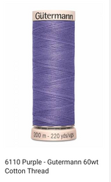 Gütermann Thread - Natural Cotton - 60 weight - 200 meter / 220 yards