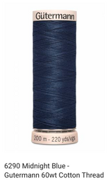 Gütermann Thread - Natural Cotton - 60 weight - 200 meter / 220 yards
