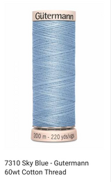 Gütermann Thread - Natural Cotton - 60 weight - 200 meter / 220 yards