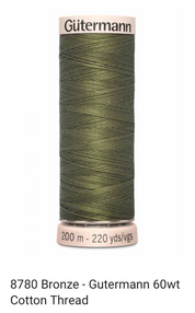 Gütermann Thread - Natural Cotton - 60 weight - 200 meter / 220 yards