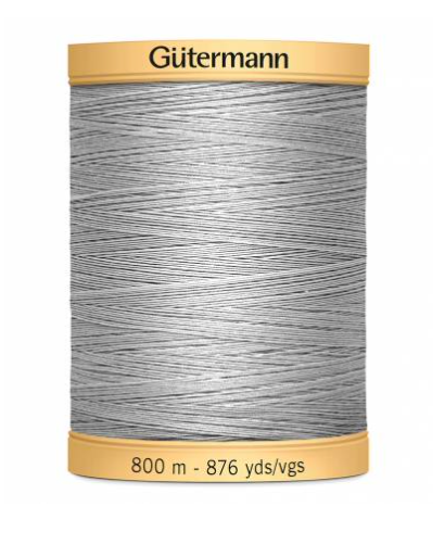 Gütermann Thread - Natural Cotton - Machine Quilting - 50 weight - 800 m/876 Yds- Solid