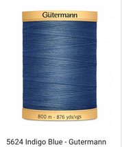 Gütermann Thread - Natural Cotton - Machine Quilting - 50 weight - 800 m/876 Yds- Solid
