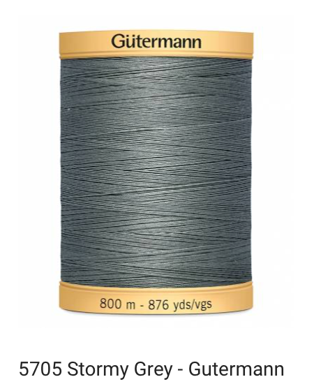 Gütermann Thread - Natural Cotton - Machine Quilting - 50 weight - 800 m/876 Yds- Solid