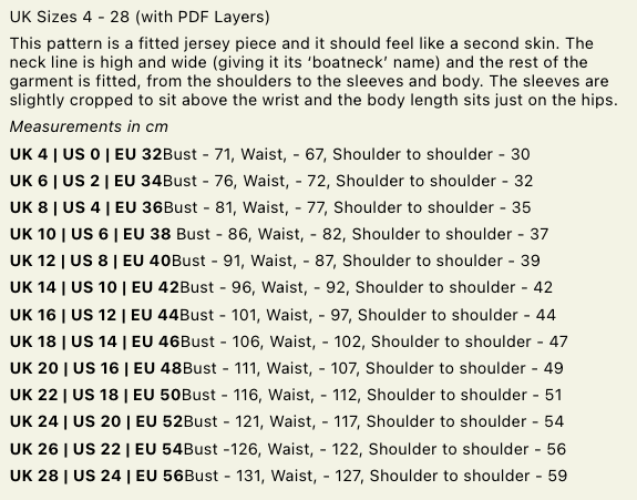 Modern Sewing Co. - Boatneck Top - PDF and Printed Pattern