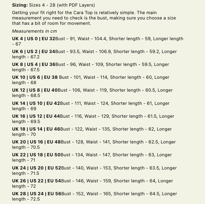 Modern Sewing Co. - Cara Top - PDF and Printed Pattern