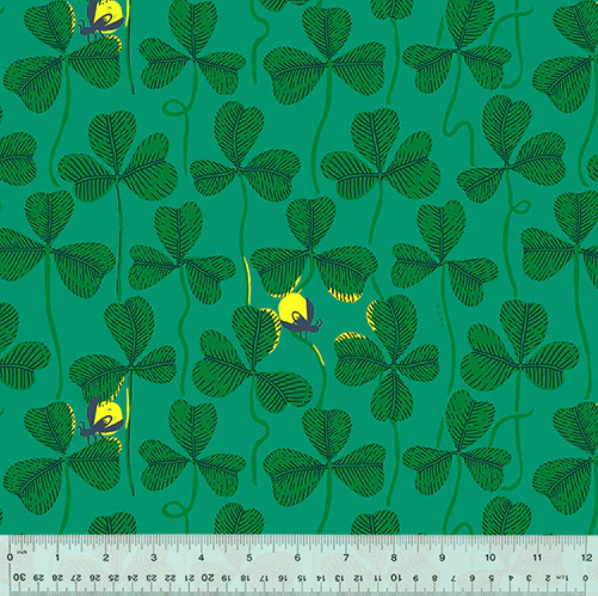 Windham - 108" Quilt Back - Fireflies - Green