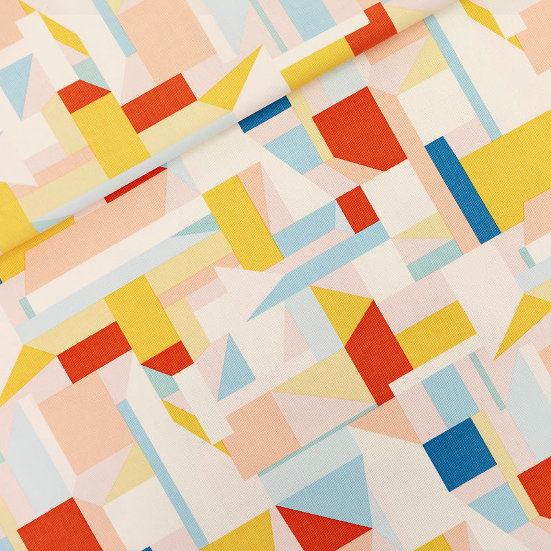 See You at Six - Cotton Gabardine Twill - Cubistics - Off-White