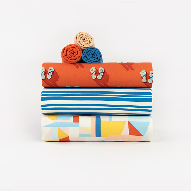 See You at Six - Cotton Gabardine Twill - Cubistics - Off-White