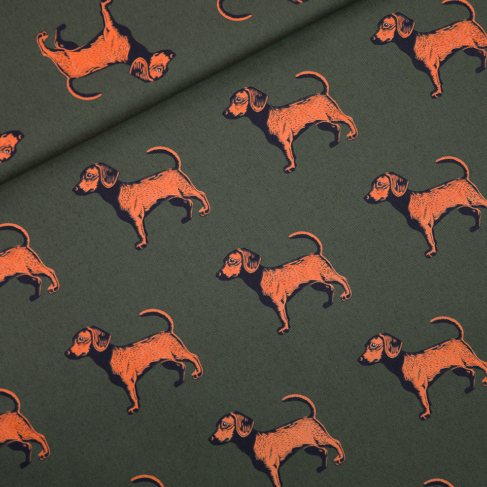 See You at Six - Cotton Gabardine Twill - Doggies - Woods Green