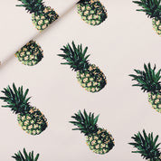 See You at Six - Summer '26 - Cotton Gabardine Twill - Pineapples - Papyrus Crème