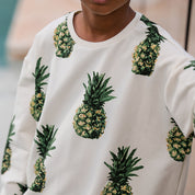 See You at Six - Summer '26 - French Terry - Pineapples - Papyrus Crème