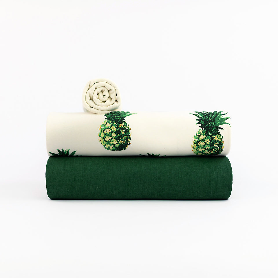 See You at Six - Summer '26 - French Terry - Pineapples - Papyrus Crème
