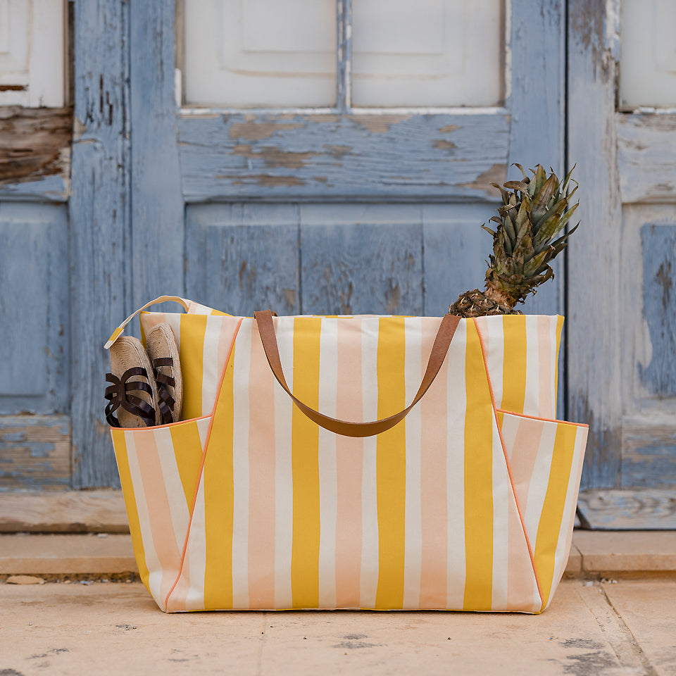 See You at Six - Summer '26 - Cotton Gabardine Twill - Verticals - Yellow Papyrus Crème