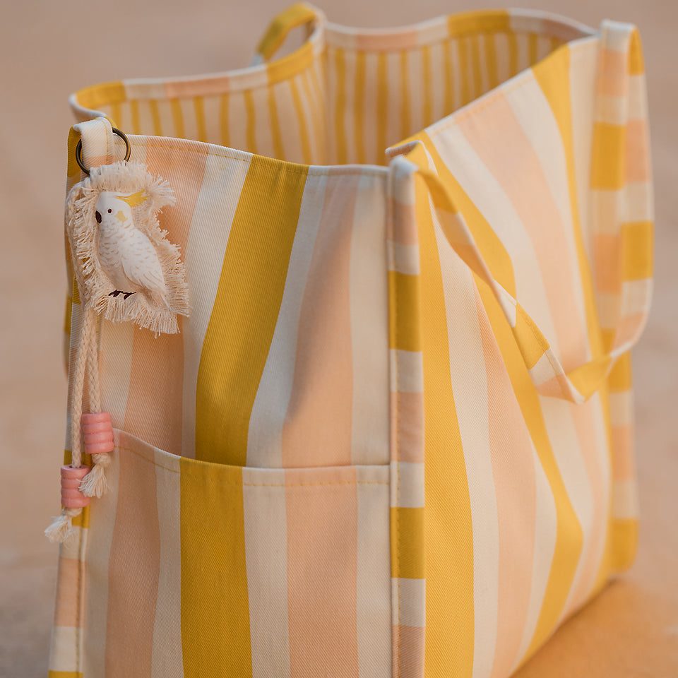 See You at Six - Summer '26 - Cotton Gabardine Twill - Verticals - Yellow Papyrus Crème